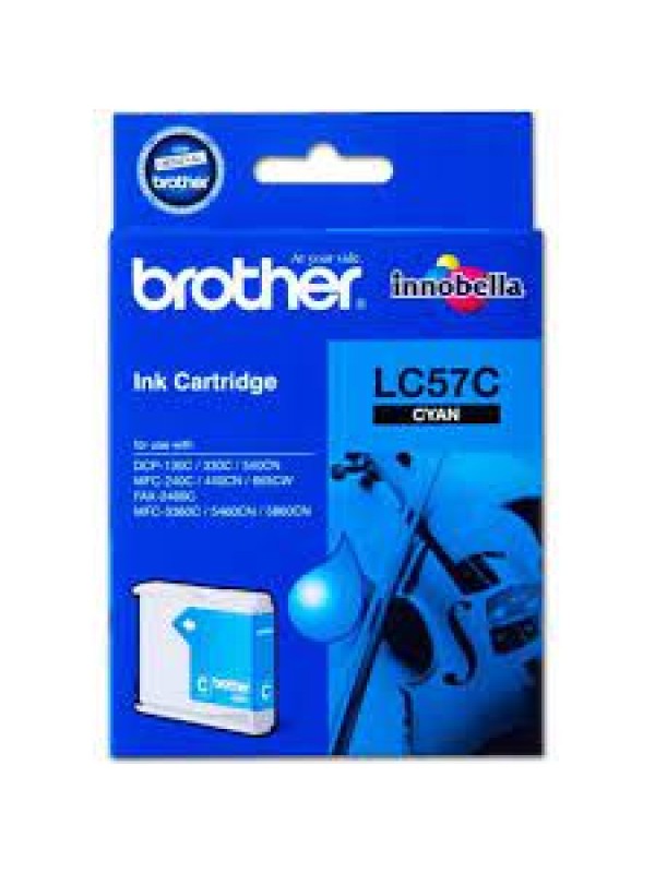 LC57-C The Brother Cyan Ink Cartridge – Single Pack. Prints 400 pages. 