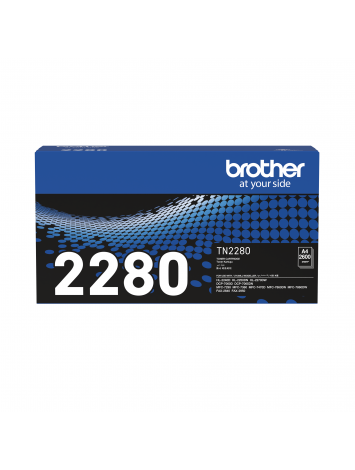 TN2280  BROTHER Toner for LaserJet Printing 2600 Page Yield - Black