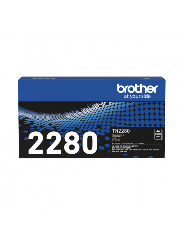 TN2280  BROTHER Toner for LaserJet Printing 2600 Page Yield - Black