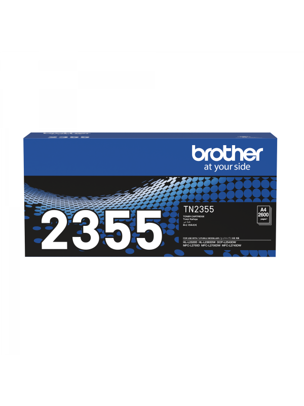 TN2355 BROTHER Toner for LaserJet Printing 2600 Page Yield - Black