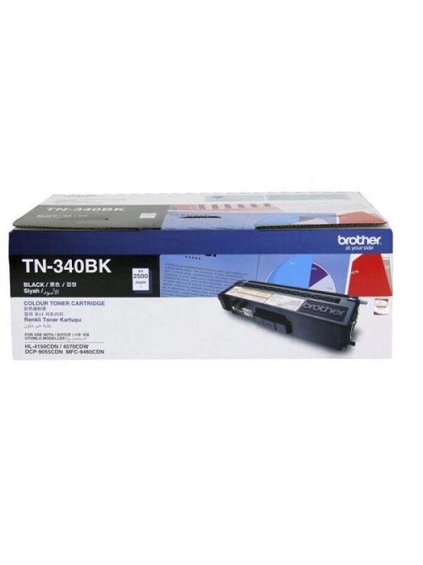 TN340BK  Brother black standard yield toner (2,500 pages)