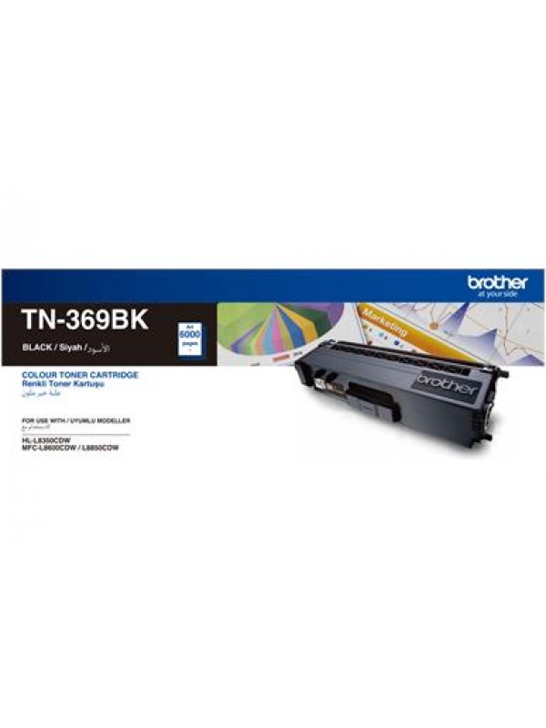 TN369BK BROTHER High Yield Toner For LaserJet Approx. 6,000 Page - Black